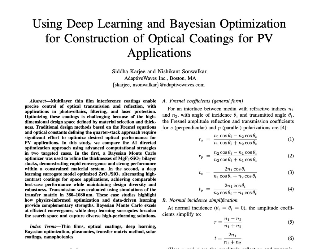 Optical coatings research paper preview